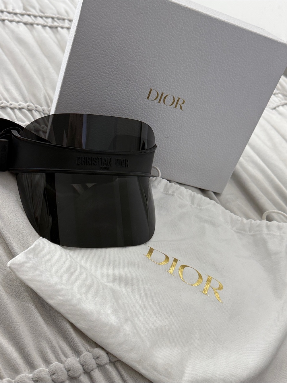 Dior Black Tinted Shield Visor
